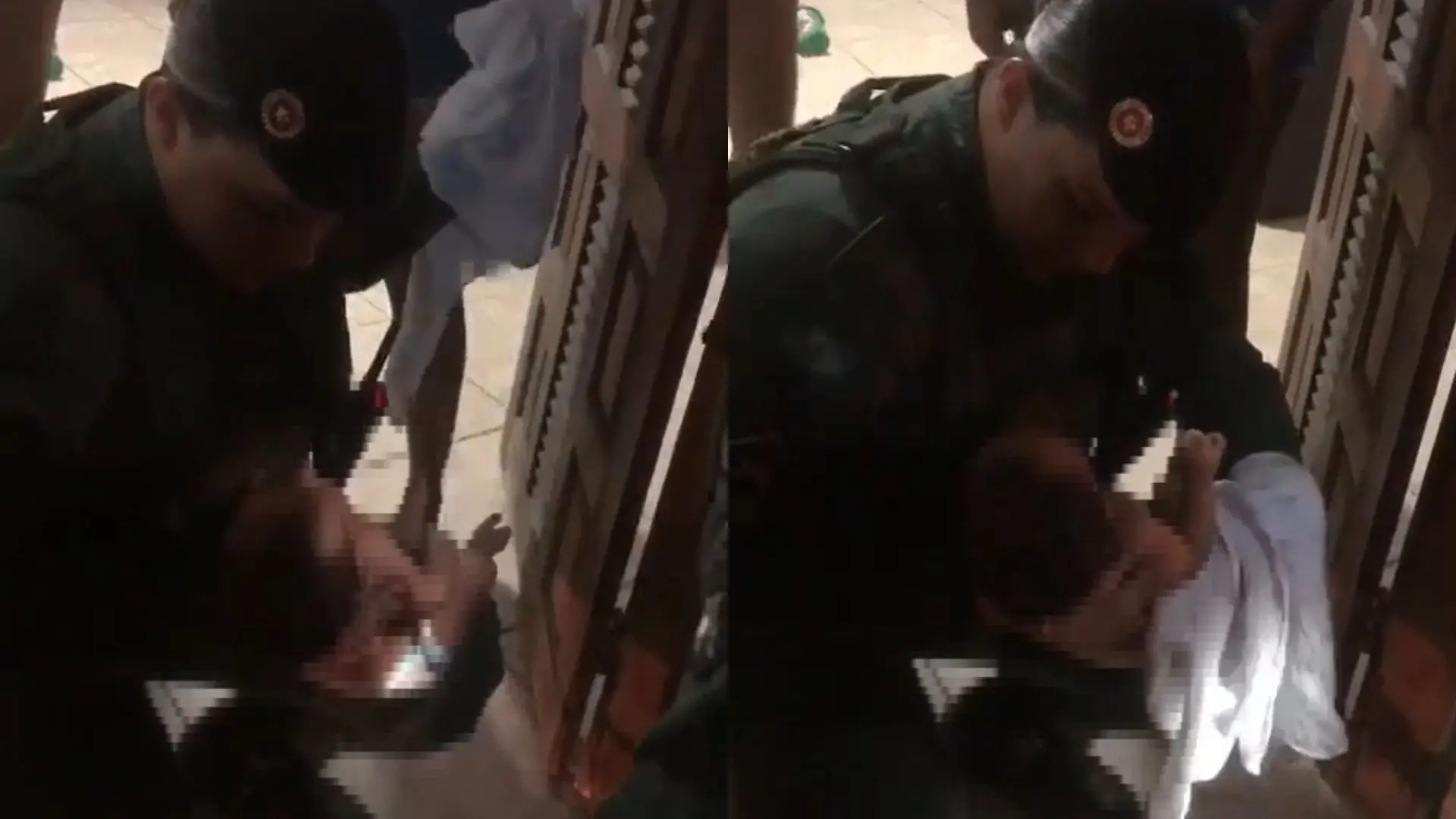 Bebê de um mês sendo salvo após se engasgar com leite materno em Fortaleza