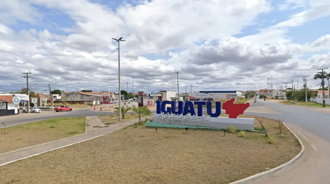 Entrada de Iguatu, cidade no Centro-Sul do Ceará que está entre as dez cidades com maior movimentação financeira