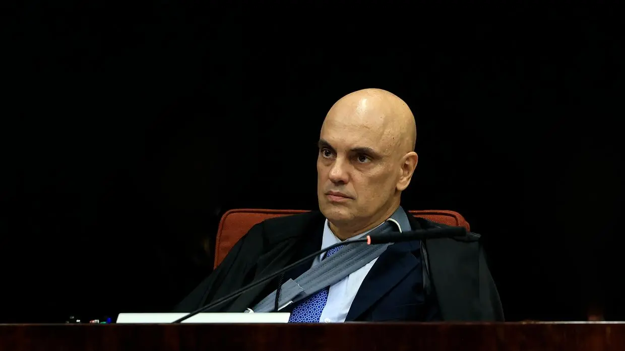 Alexandre de Moraes durante sessão no STF, para matéria sobre oitiva de servidor da PMDF