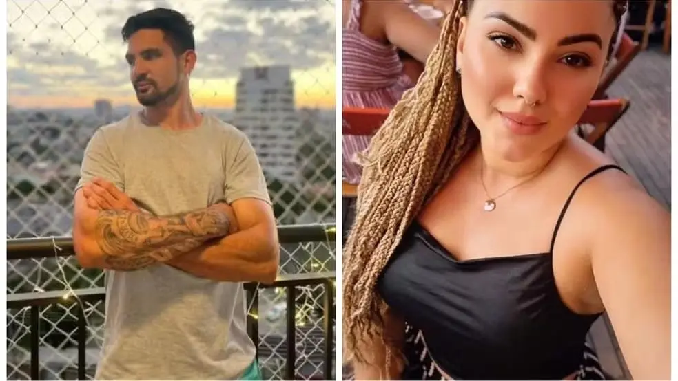 Assassino e Amanda Almeida, mulher que foi morta pelo ex-marido e jogada no Rio Tietê