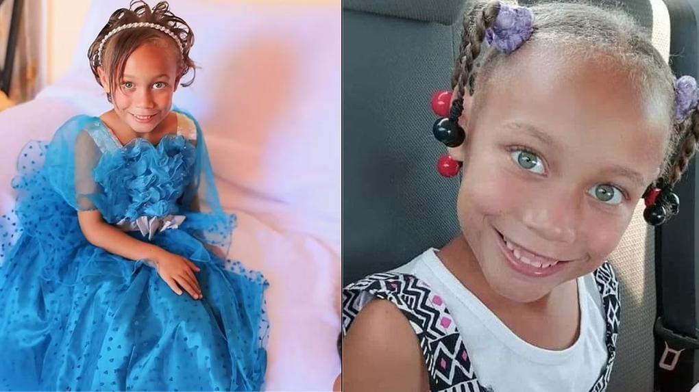 Duas fotos de Joshlin Smith, garota de seis anos vendida pela mãe na África do Sul