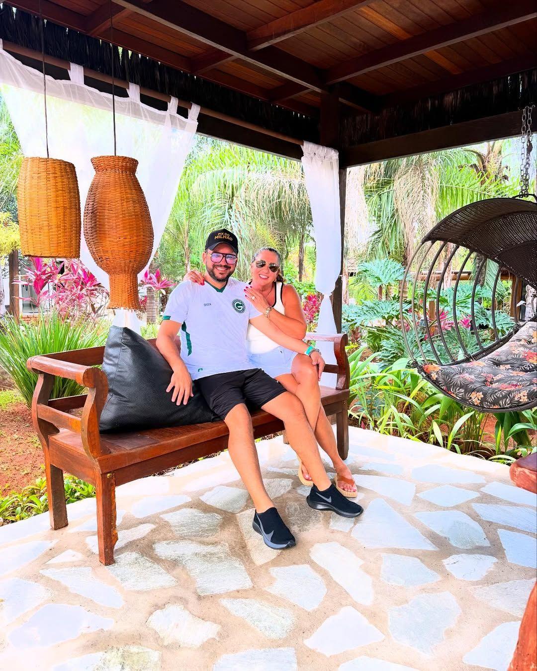 Danilo e Margareth, mãe de Virgínia