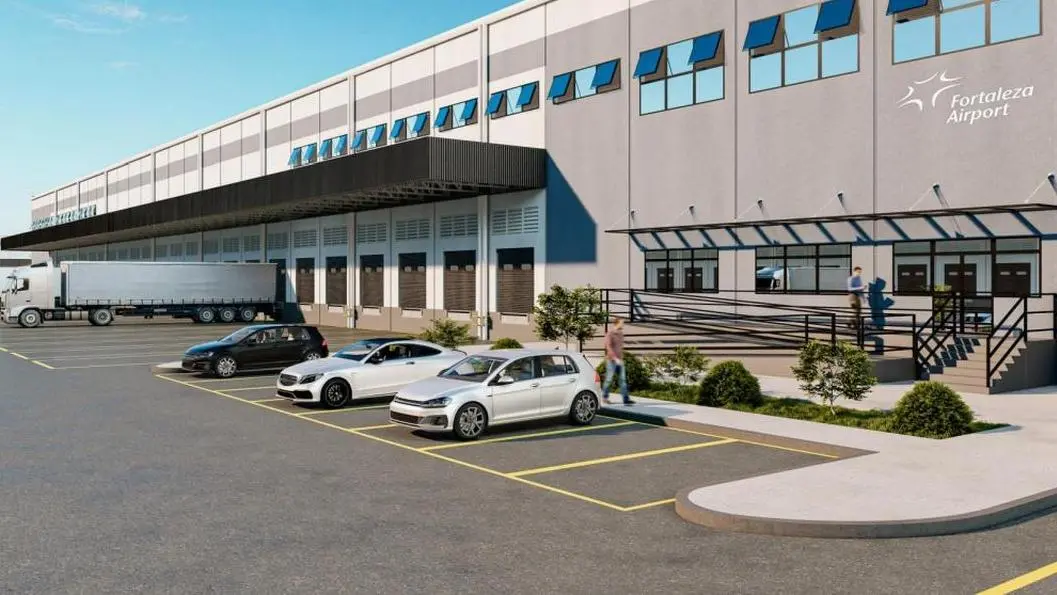 projeção de projeto de galpão logístico no aeroporto de fortaleza