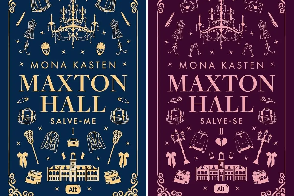 Capa dos livros no Brasil para matéria informando que série Maxton Hall: Um Mundo Entre Nós é renovada para 3ª temporada