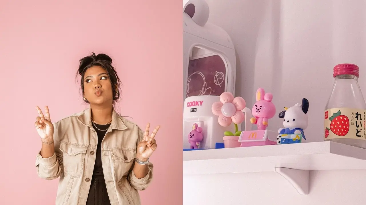 Gleyci incorpora colecionáveis na decoração do ambiente de trabalho