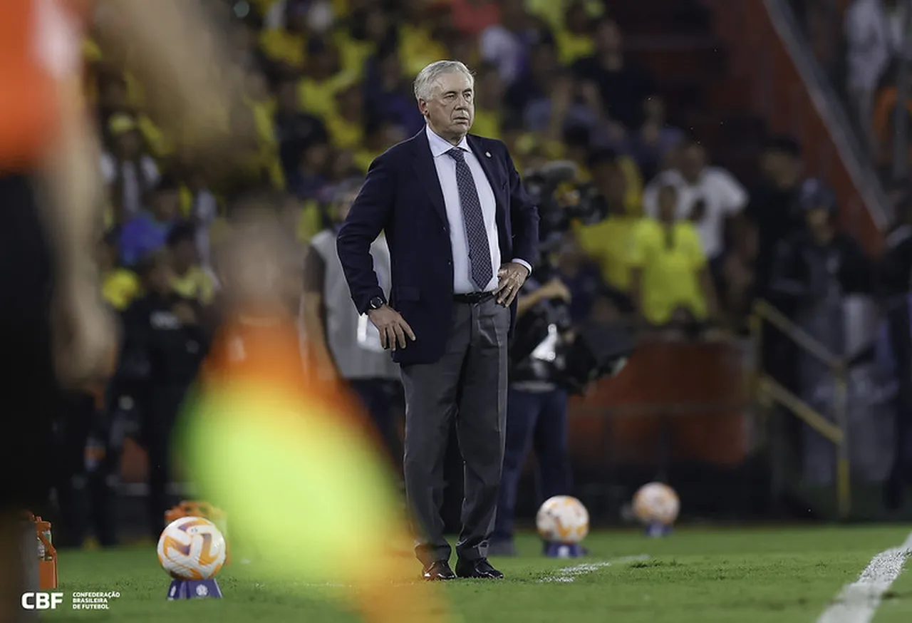 Ancelotti estreou no comando da Seleção Brasileira com um empate