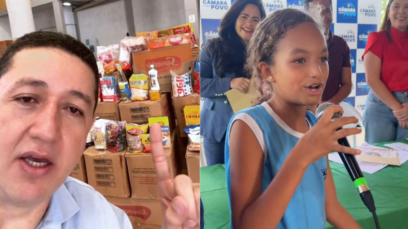 Foto do prefeito de Juazeiro do Norte, Glêdson Bezerra, durante transmissão ao vivo no Instagram