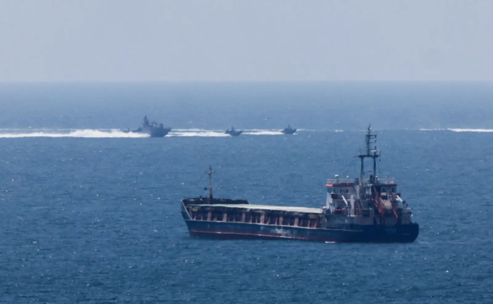 Barco com ativistas no território israelense