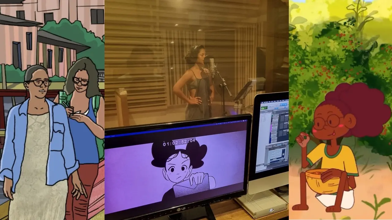 Longa 'Glória & Liberdade' (à esquerda e no meio) e curta 'No Início do Mundo' (à direita) representam animação cearense no festival Olhar de Cinema