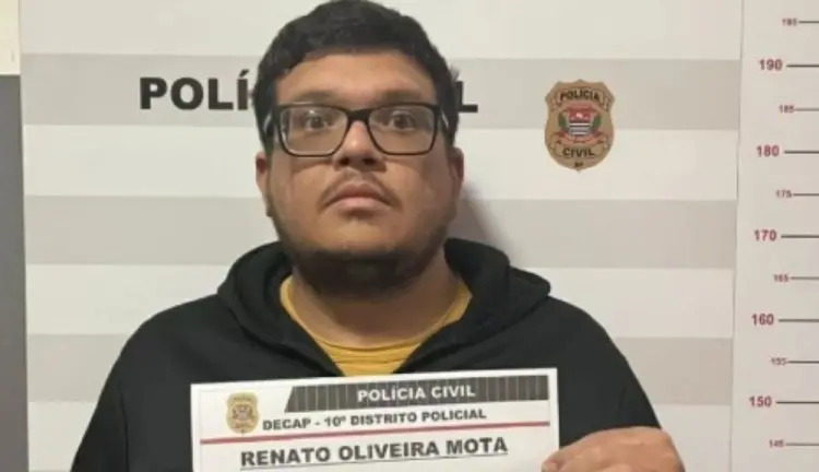 Imagem de Renato Oliveira Mota preso por duplo homicídio ocorrido no Ceará