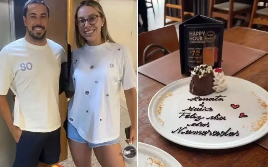 Renata e Maike passaram juntos o Dia dos Namorados