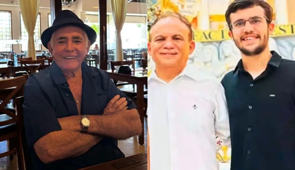 Montagem de fotos mostra Francisco à esquerda e Marcone Tavares e Marcone Tavares Filho à direita