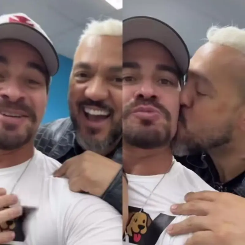 Belo e Thiago Martins registraram o encontro na Globo