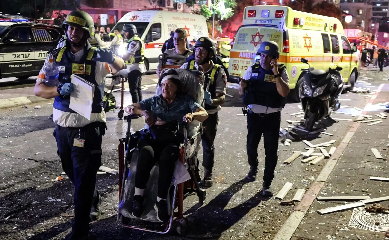 Idosa com ferimentos após ataque iraniano em Israel