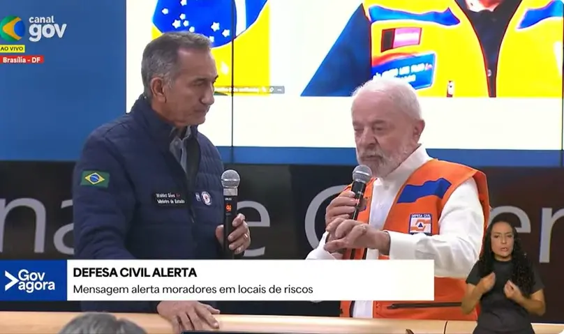 alerta defesa civil evento lula