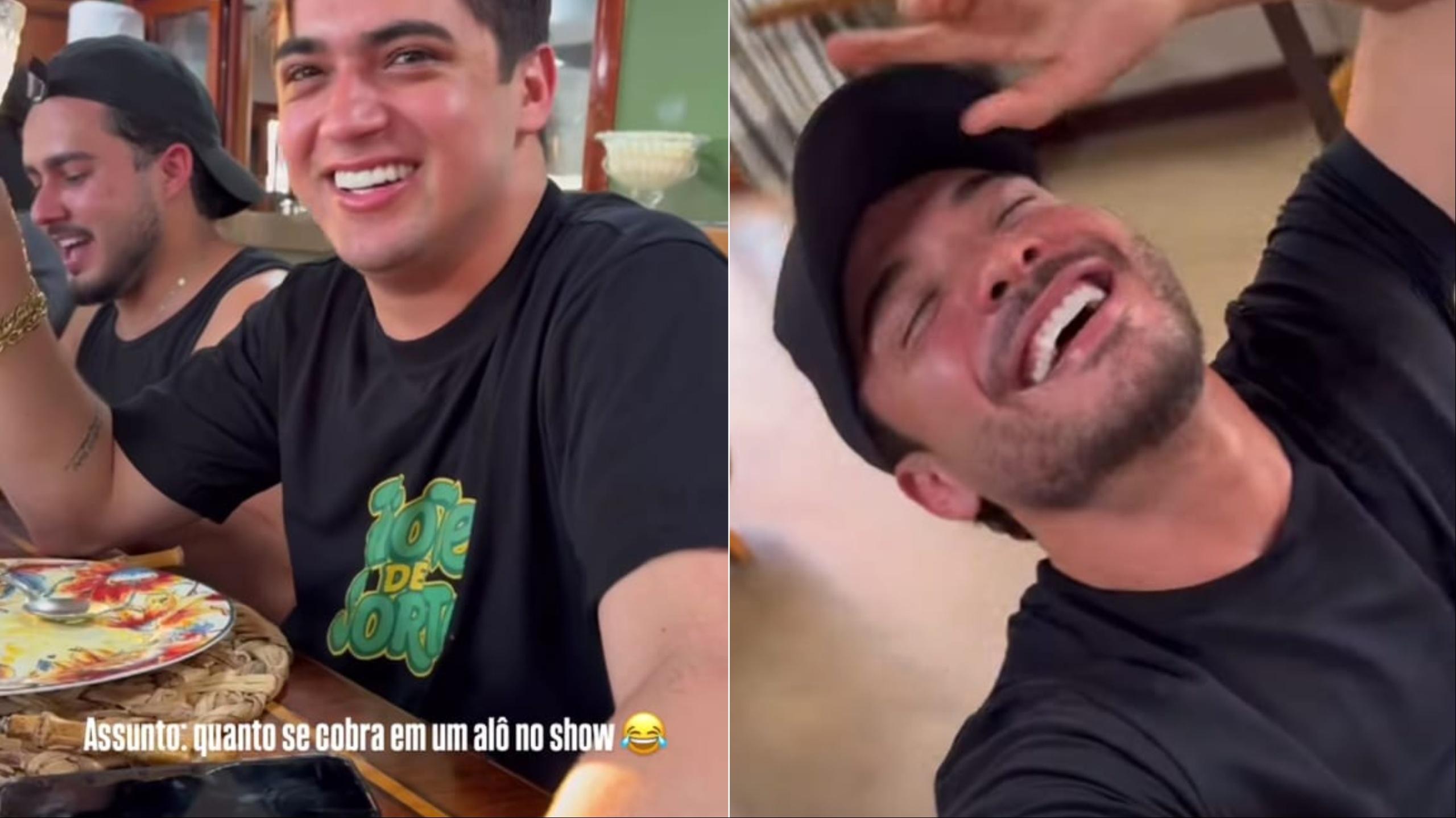 Natanzinho Lima e Wesley Safadão partilharam momento descontraído sobre 'alôs' em shows nas redes sociais