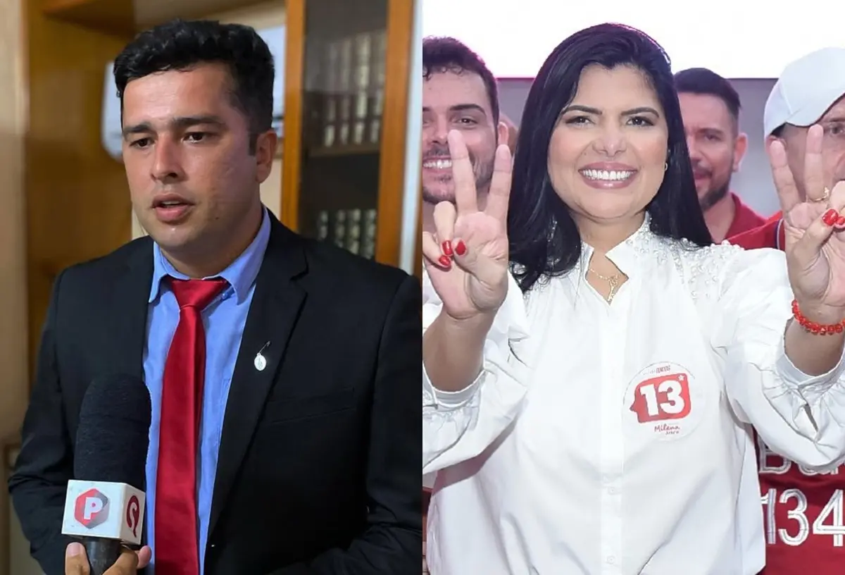 Fotos do vereador de Ipu Moreira Filho e da prefeita de Ipu Milena Damasceno