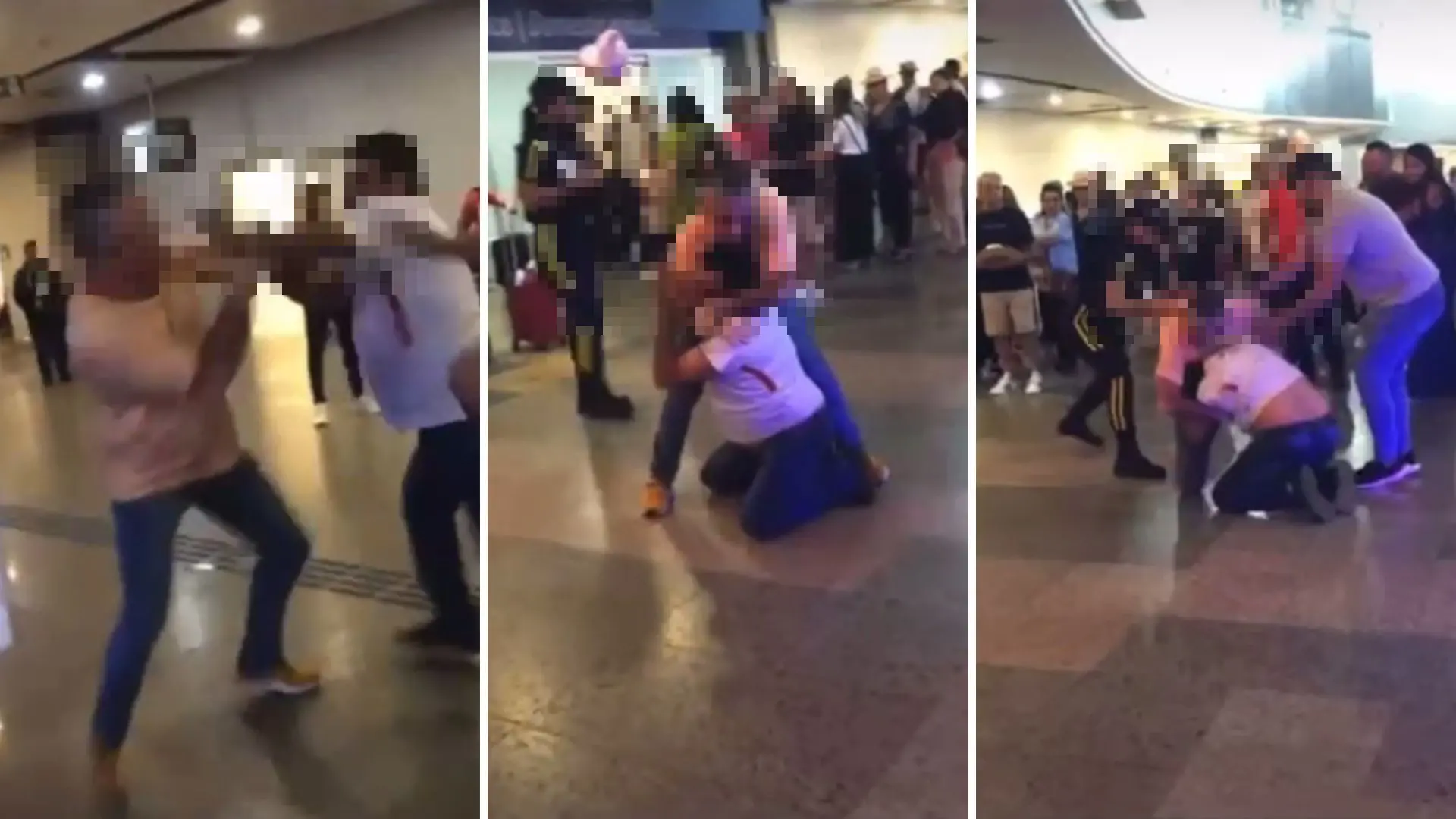 foto de briga entre dois passageiros no terminal do Aeroporto de Fortaleza