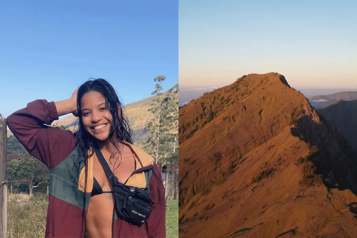 Imagem da turista brasileira de Julina Mariss, que desapareceu após um acidente no entorno do vulcão Rinjani, na Indonésia