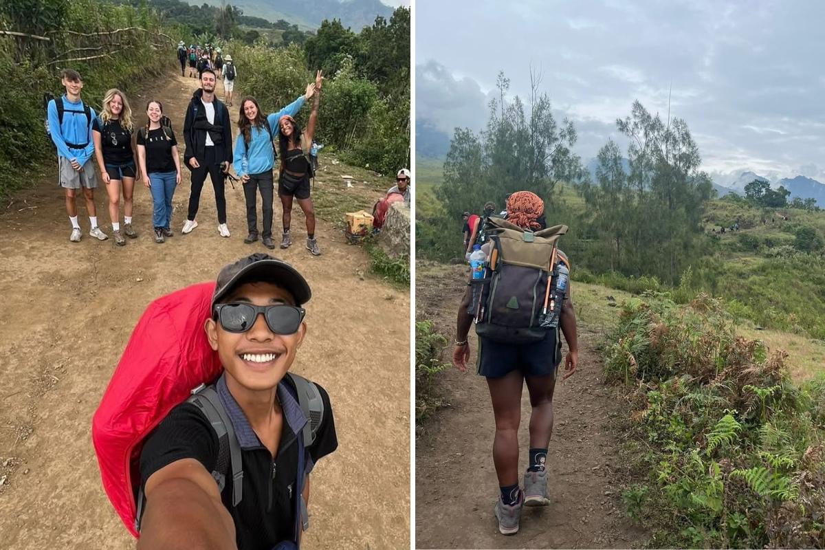 Imagem da turista brasileira Juliana Marins, de 26 anos, segue presa em trilha próxima ao vulcão do Monte Rinjani