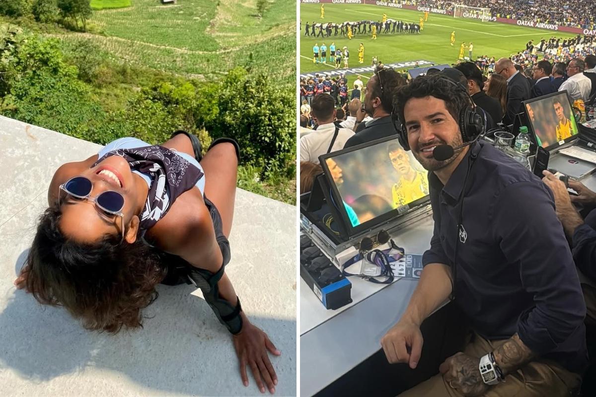 Juliana Marins, que morreu após cair de trilha do vulcão na Indonésia, e o ex-jogador de futebol Alexandre Pato, que custeará o translado do corpo da brasileira