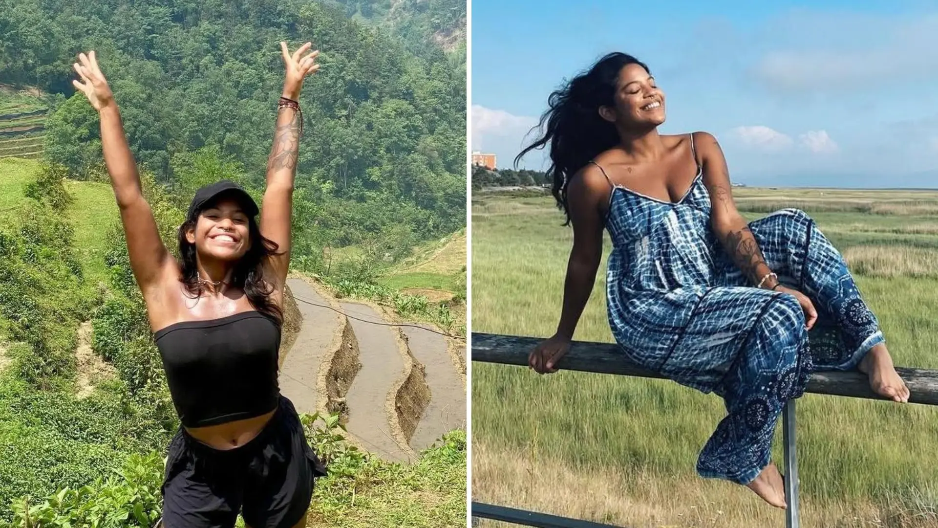 Montagem de duas fotos da brasileira Juliana Marins, que morreu ao cair de um penhasco na Indonésia. O Itamary não pode custear o translado do corpo da jovem para o Brasil em razão de um decreto federal.