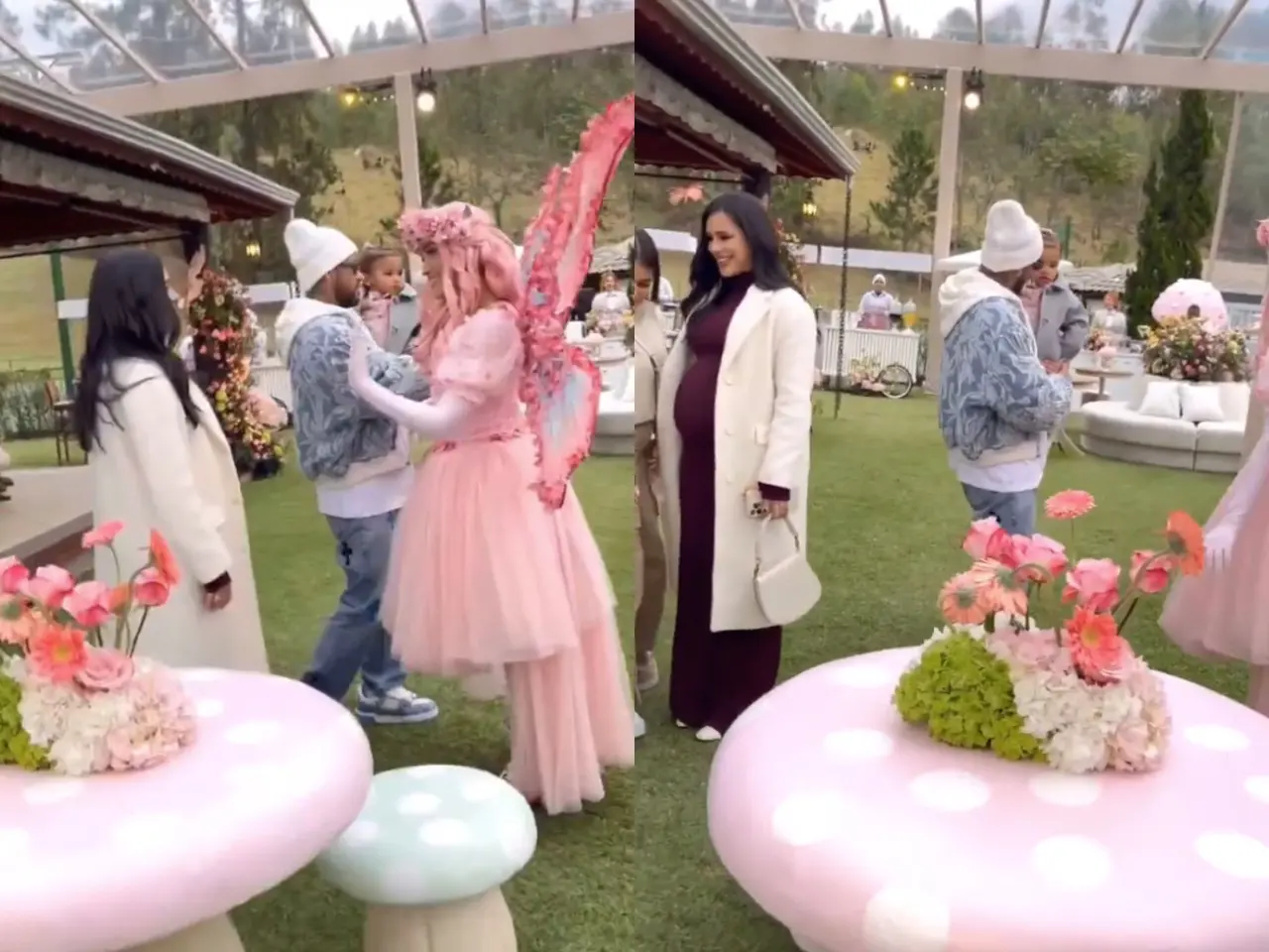 Bruna Biancardi chegando com Neymar na festa de 1 ano da filha dele com Amanda Kimberlly