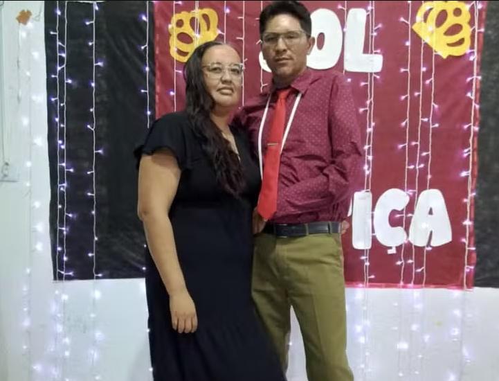 Imagem do casal Wagner Ferreira Gomes, de 41 anos, e Francineide Borges Oliveira, de 36 anos, morto a tiros dentro de casa em Irauçuba