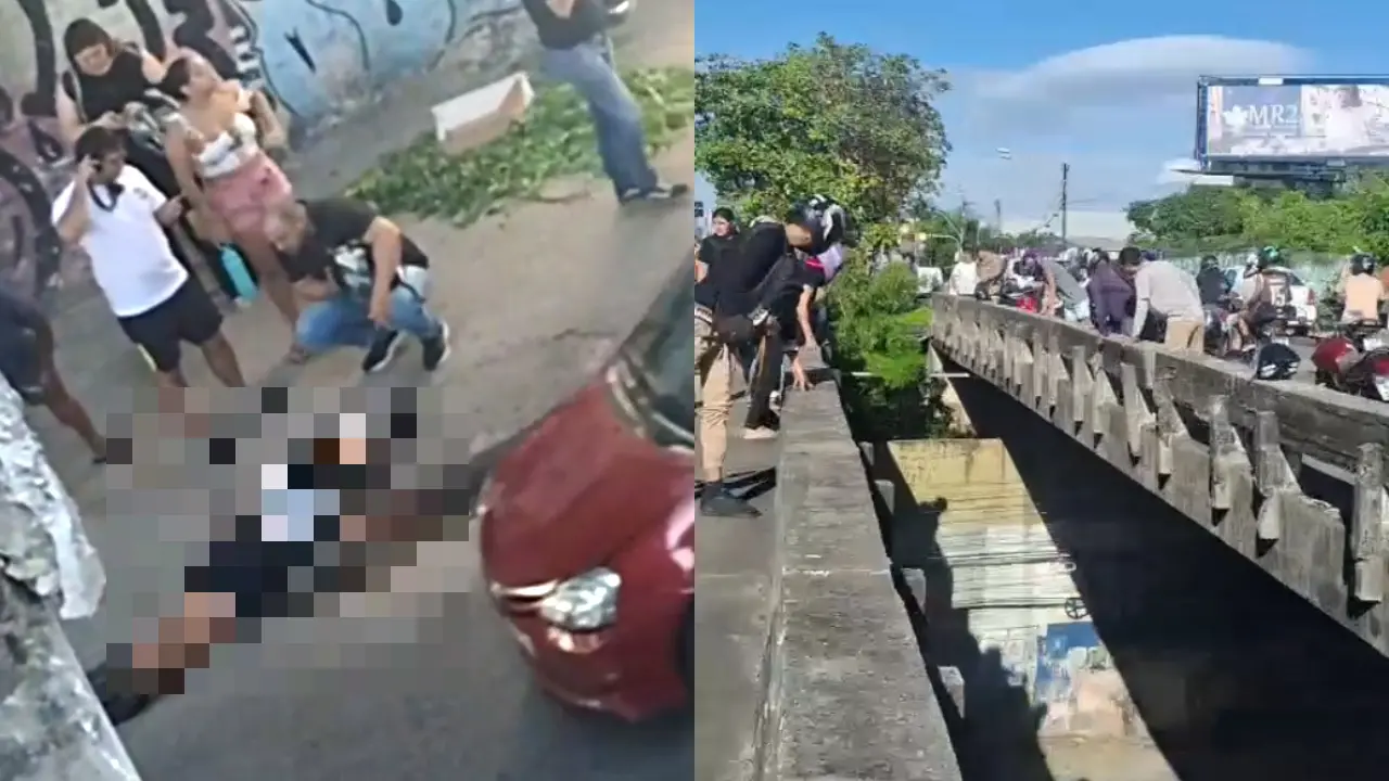 Motociclista que caiu de viaduto recebeu atendimento do Serviço de Atendimento Móvel de Urgência (Samu)