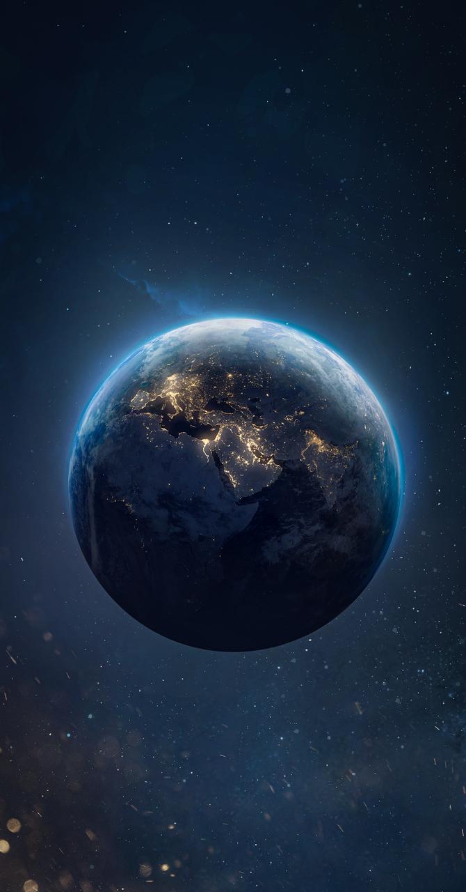 Imagem da Terra vista do espaço, ilustrando movimento de rotação do planeta e dia mais curto de 2025.