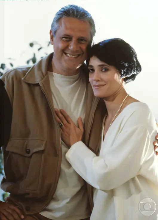 Antônio Fagundes e Christiane Torloni como Otávio e Diná para a novela A Viagem