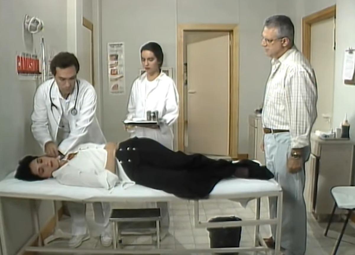 Otávio e Diná no hospital em Itatiaia