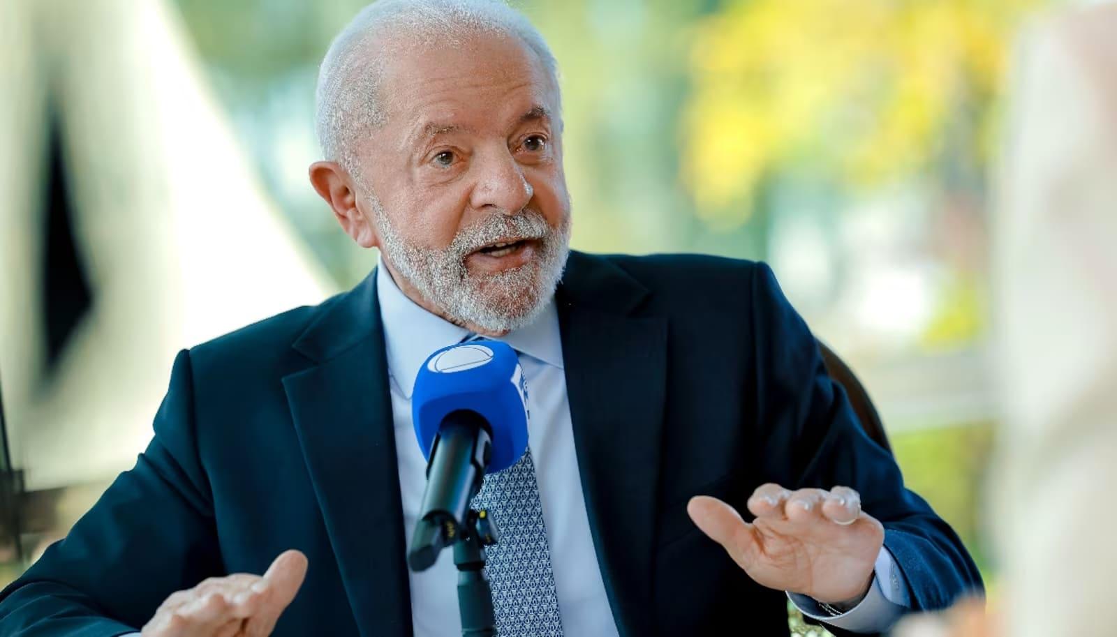 Lula durante entrevista no Palácio do Planalto