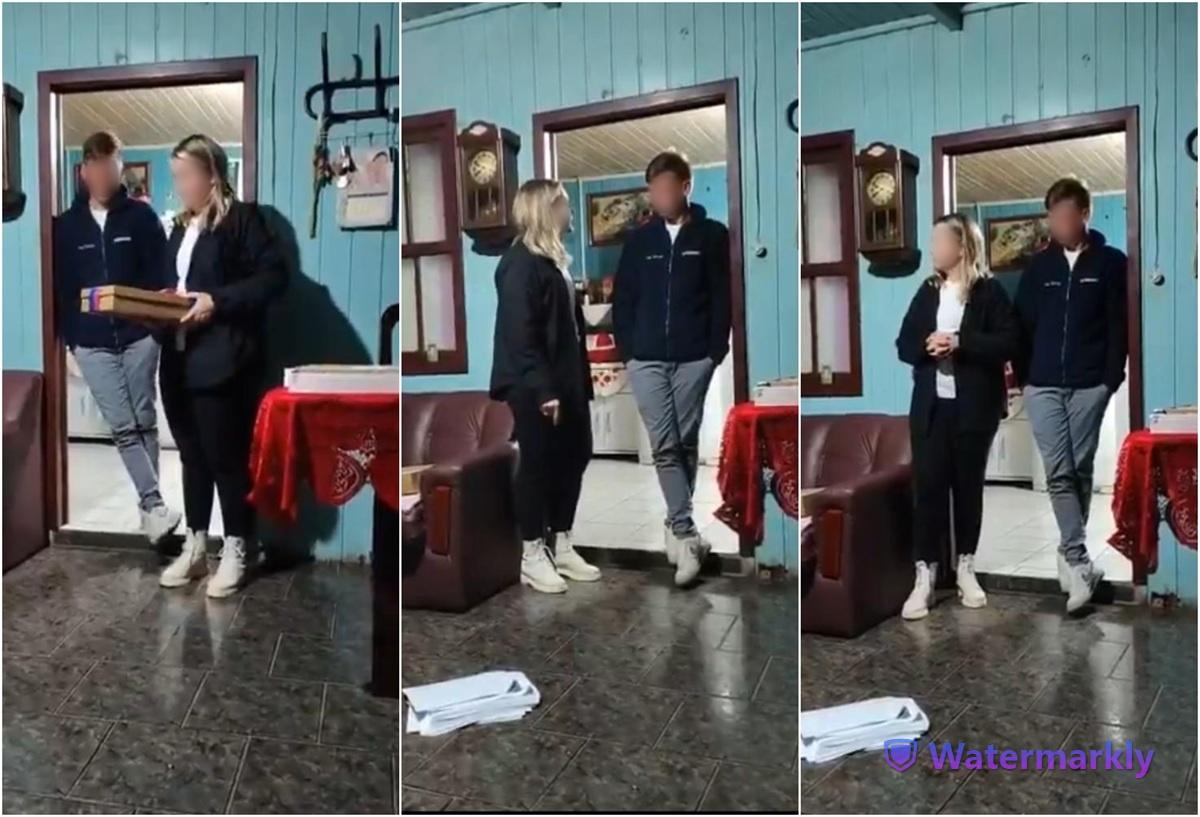 Imagens de vídeo em que mulher traída expõe o marido infiel