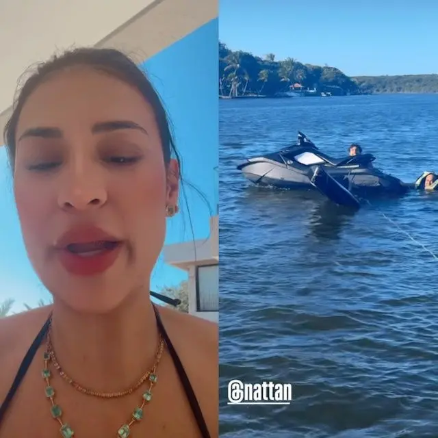 Simone mostrou o momento que resgatou Nattan em lagoa