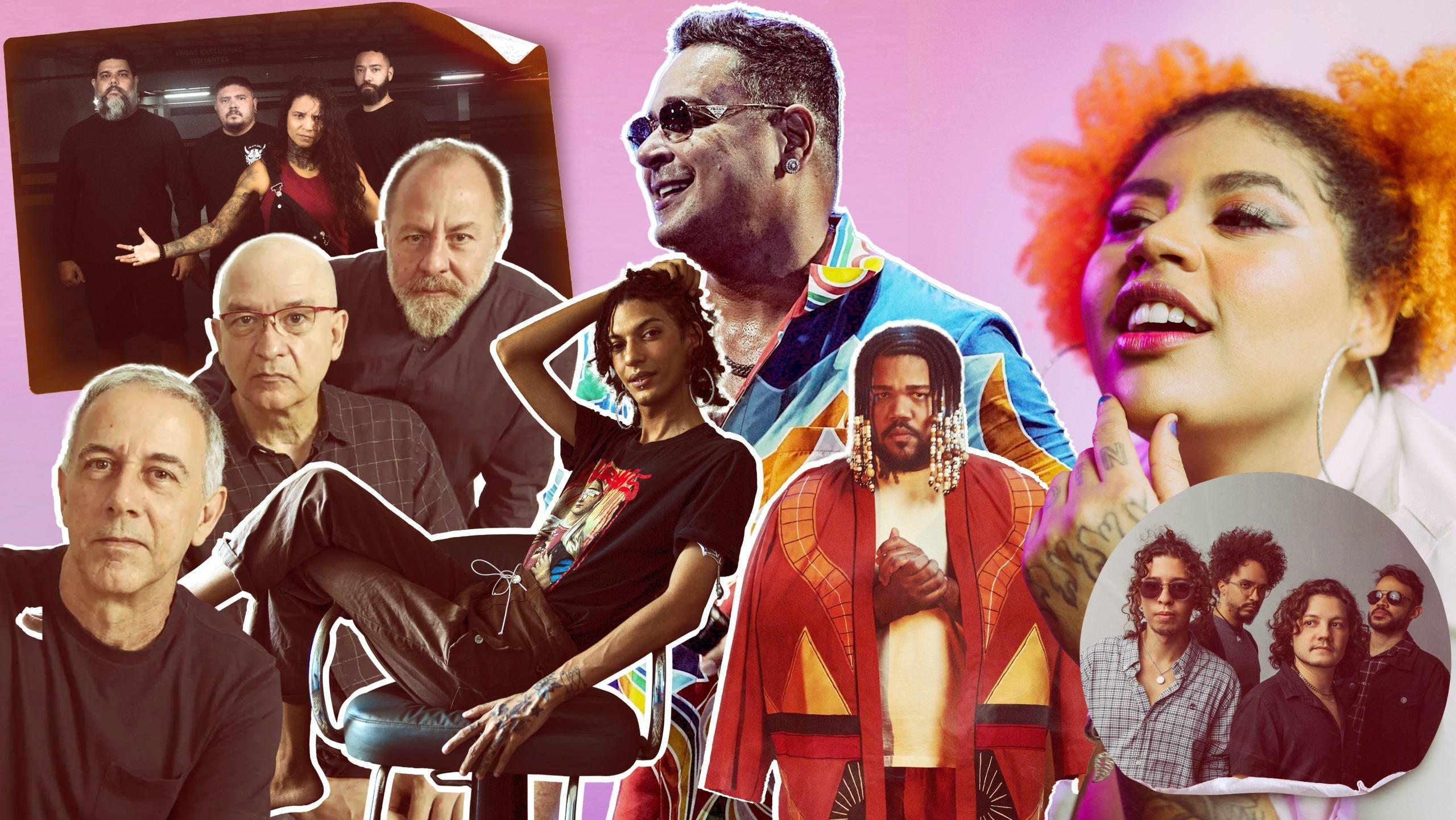 Imagens de artistas que realizarão shows em Fortaleza