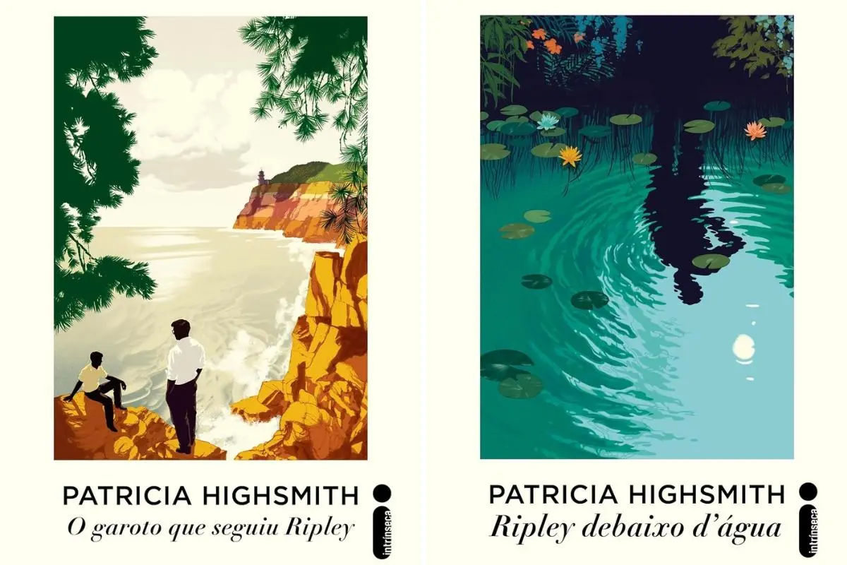 Livros da escritora Patricia Highsmith, que acompanham o assassino Tom Ripley