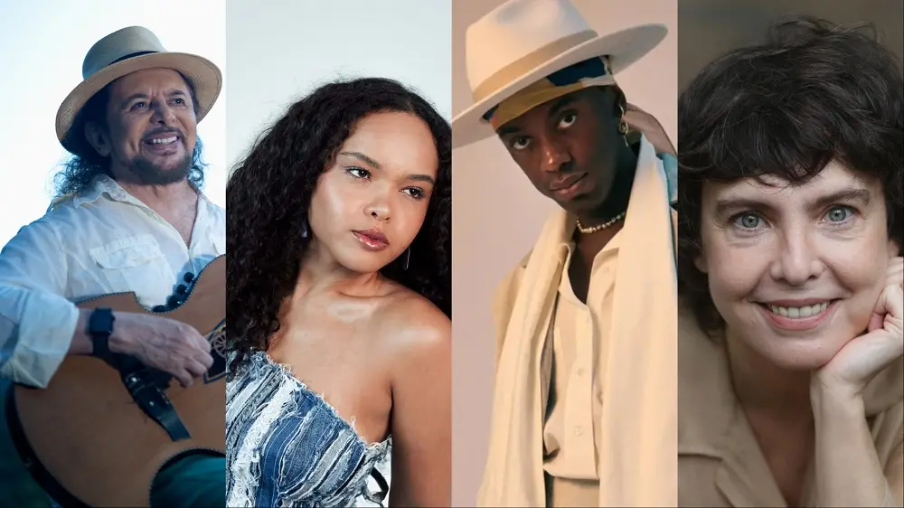 Geraldo Azevedo, Joyce Alane, Jota.pê e Adriana Calcanhotto se apresentam no evento