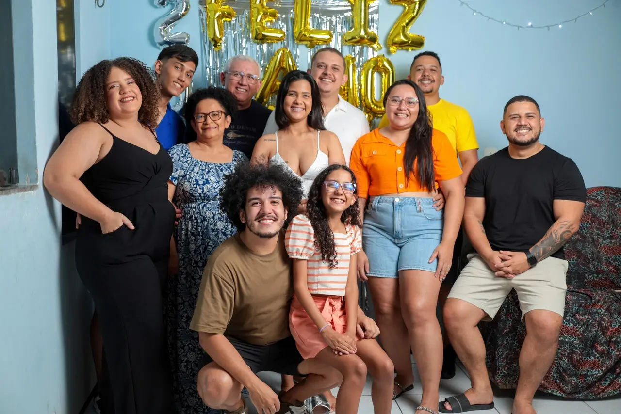 Imagem com membros da família de Francisco da Merenda