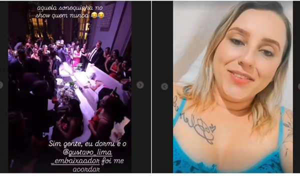 casamento eder convidada dormindo show