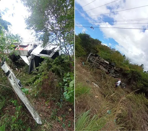 acidente beberibe caminhao ribanceira