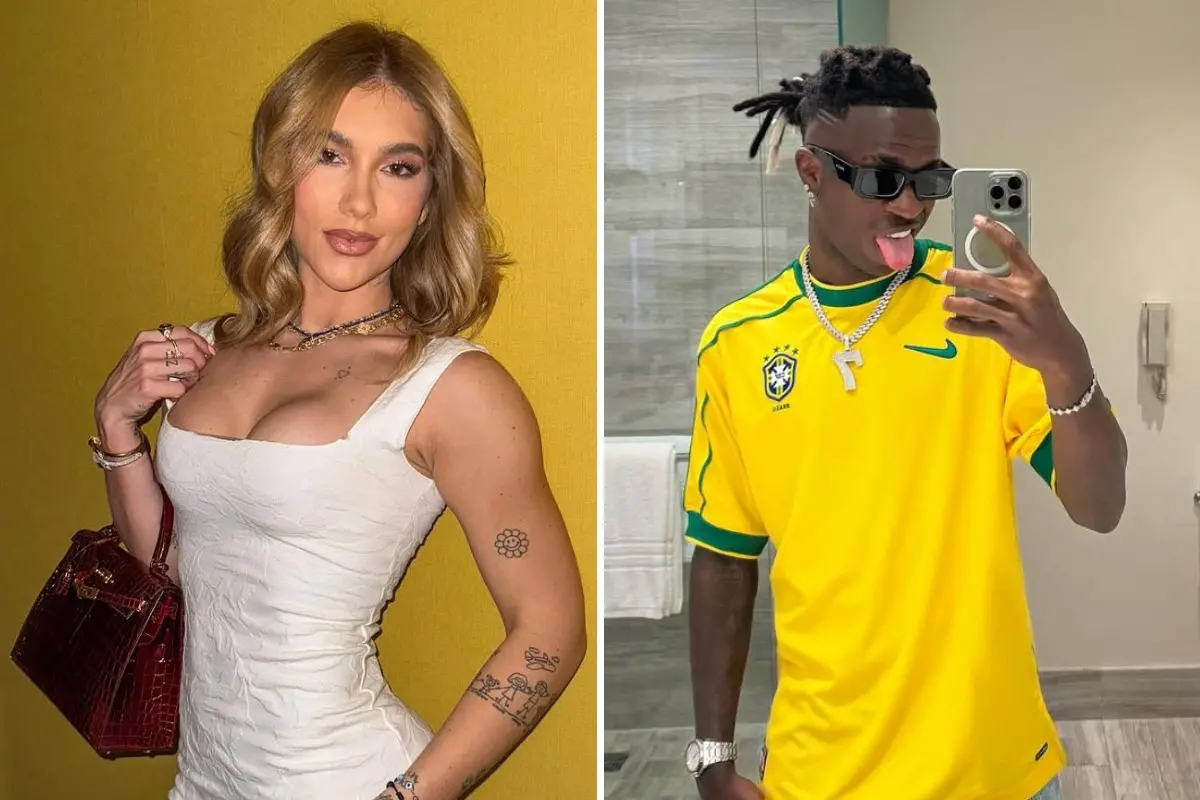 Influenciadora Virginia Fonseca e o jogador de futebol Vini Jr.