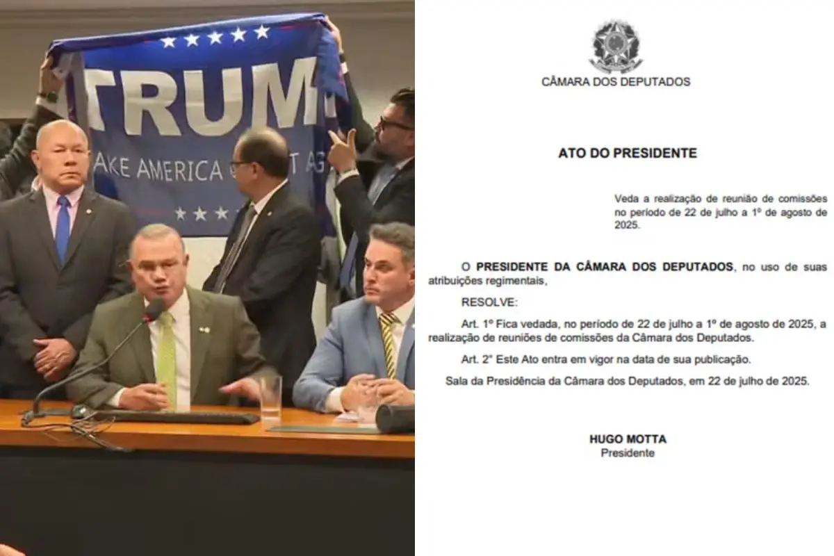 Imagem para ilustrar matéria sobre Hugo Motta, que proibiu reuniões de comissões durante o recesso convocadas em apoio a Bolsonaro