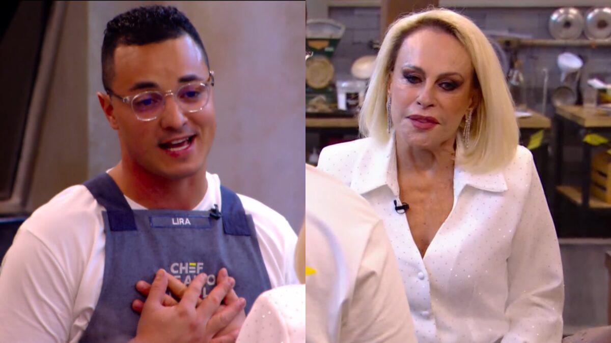 Ana Maria Braga se emocionou ao conversar com o chef Luiz Lira