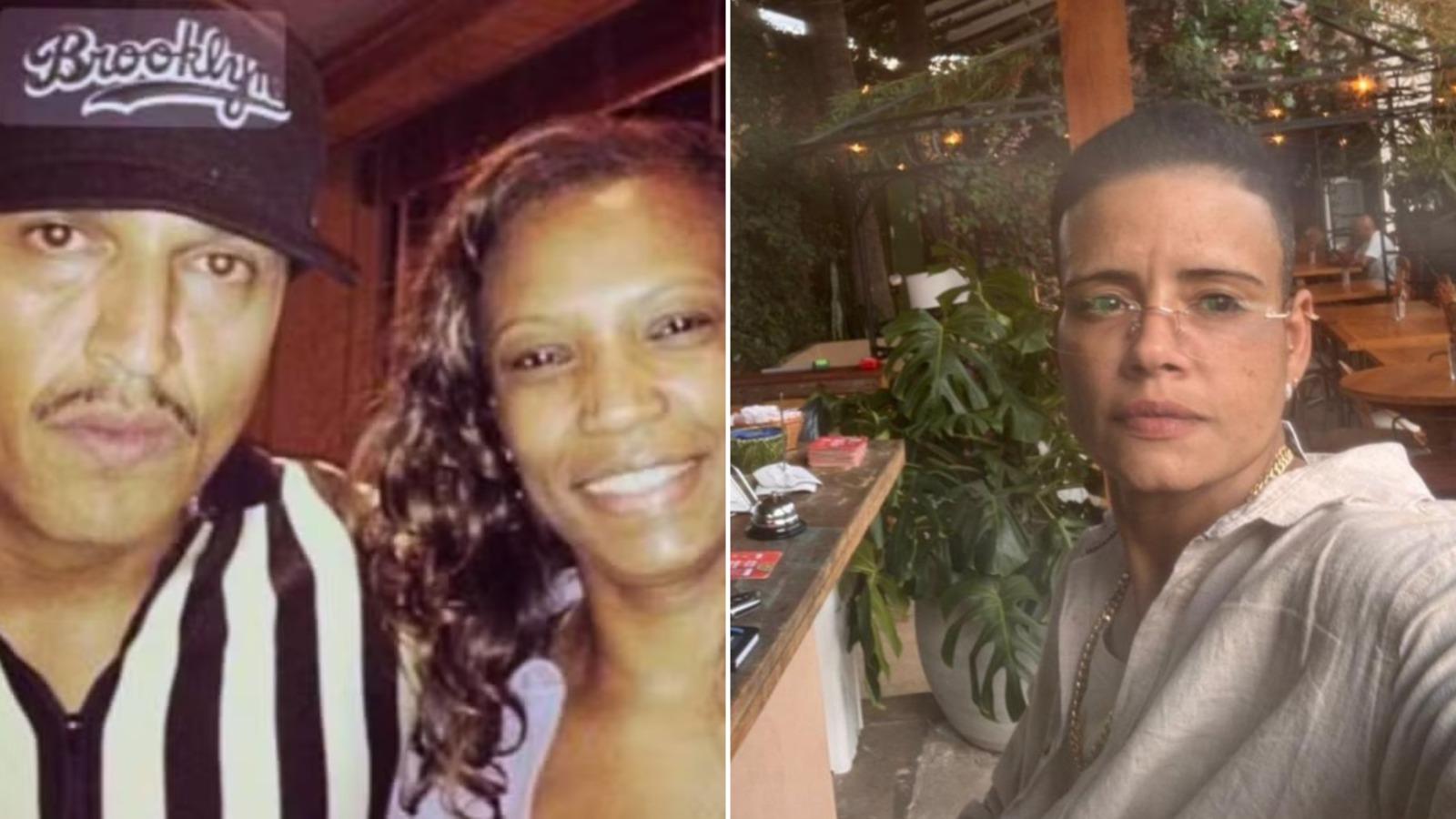 Montagem de fotos mostra Mano Brown e a esposa Eliane à esquerda e Daniele Coelho à direita