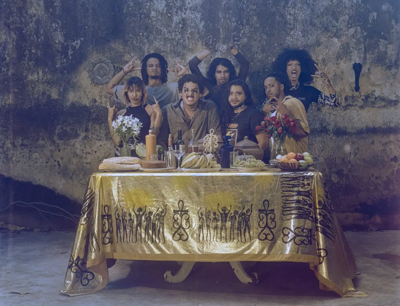 A 'família Fazeno Rock': Larissa Ribeiro, Rafael Lima, Mateus, Raffar Ygá, Jocasta Britto, DJ Viúva Negra e Mumutante
