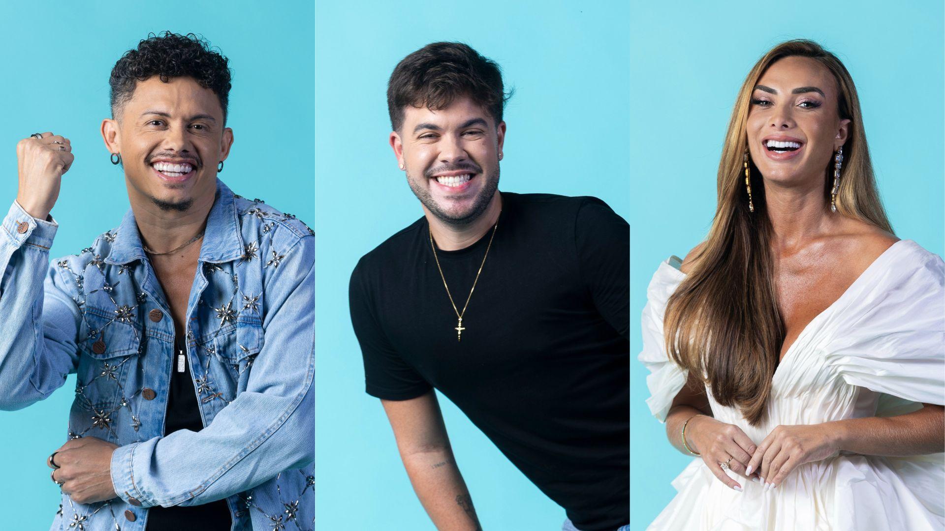 Fotos de Silvero Pereira, Álvaro e Nicole Bahls