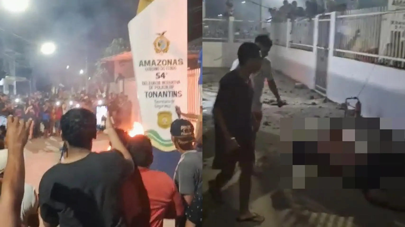 População entrou em delegacia para linchar e queimar homem que matou mulher