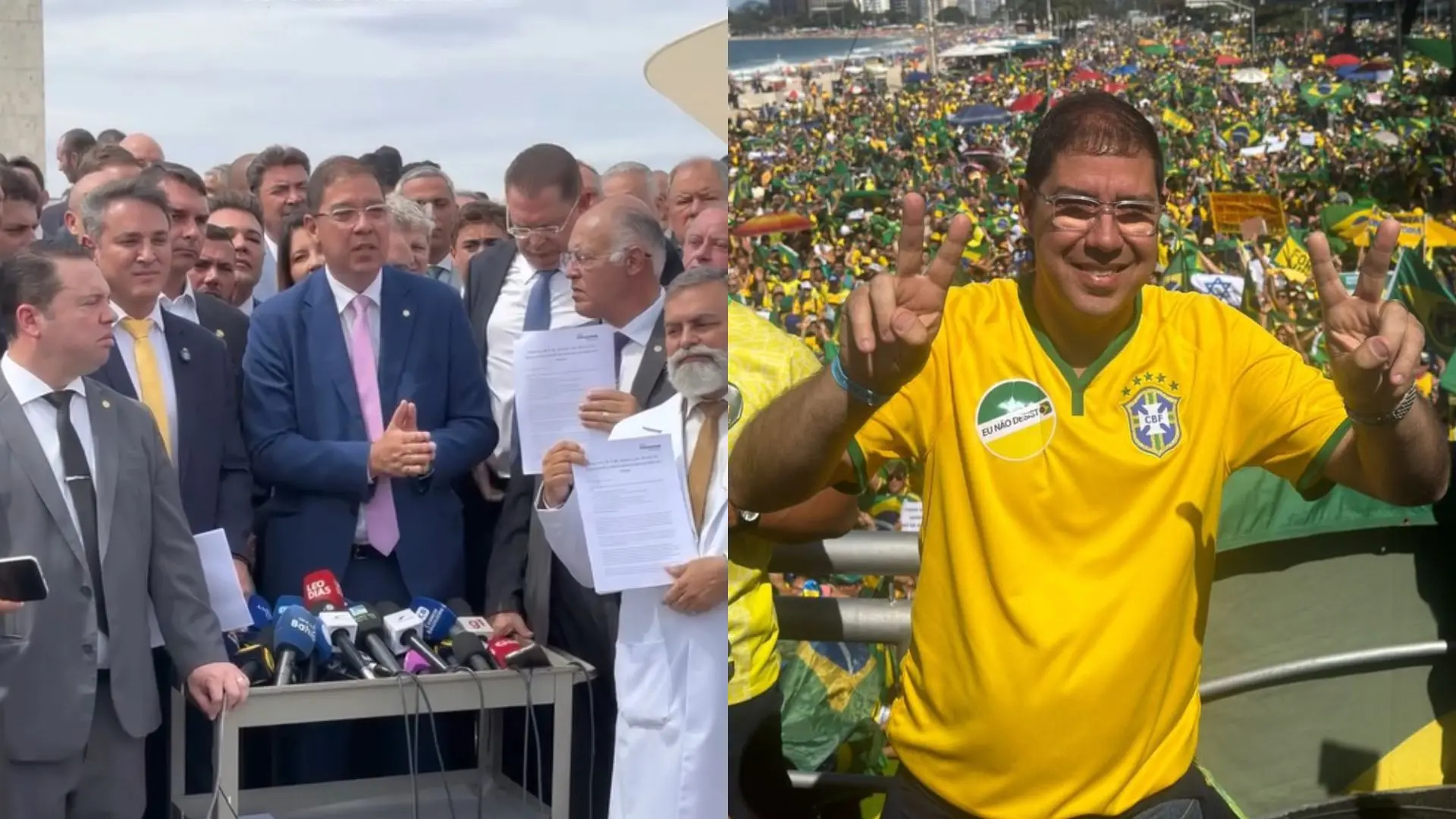 Altineu Côrtes em discurso sobre Hugo Motta e em ato contra Moraes