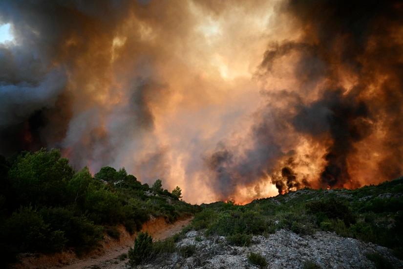 Incêndio no Sul da França